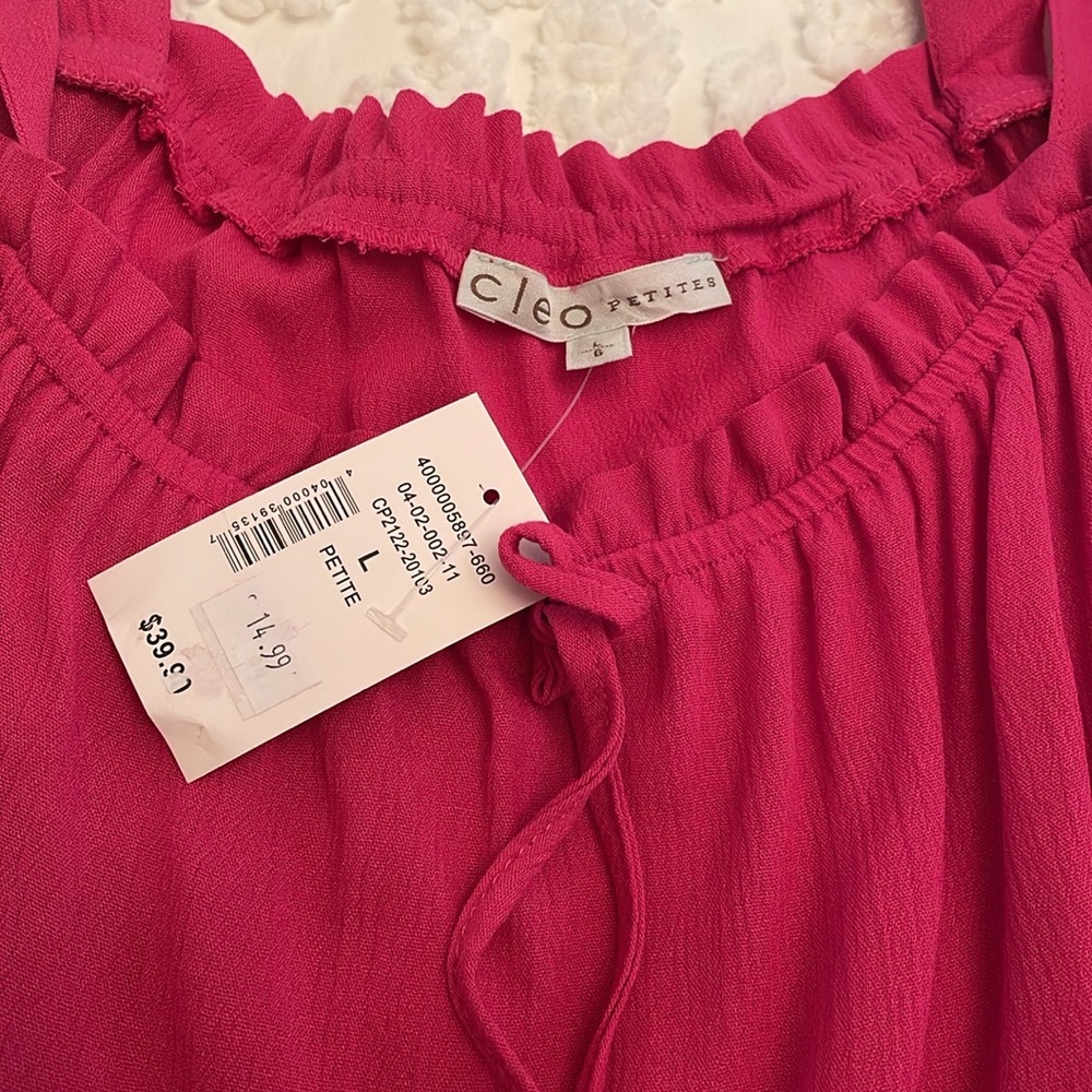 Cleo Fuchsia Ruffle Tank Top - Picture 3 of 3